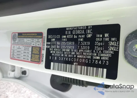 2024 Kia Sportage X-Line from USA, damaged, VIN 5XYK6CDF0RG178473